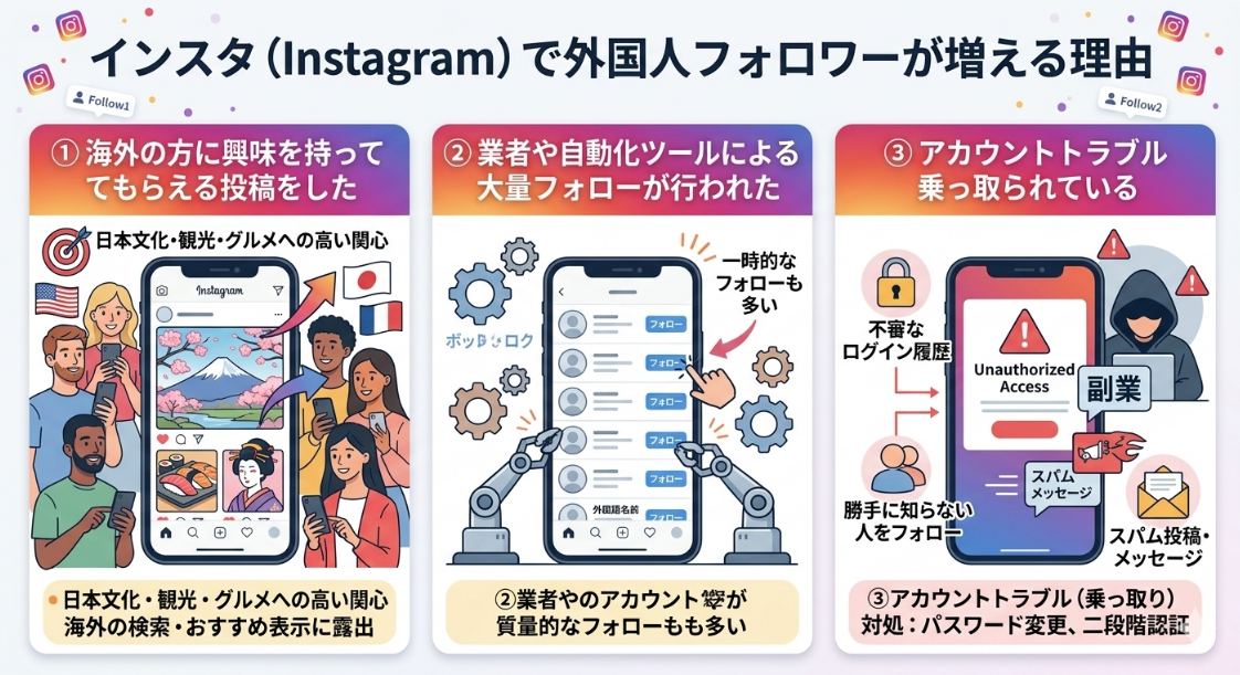 インスタ(Instagram)で外国人フォロワーが増える理由